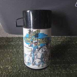 The Legend of the Lone Ranger Black and White Thermos